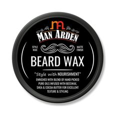 Man Arden Beard Wax Beard Softener, Wax Man, Beard Wax, Promote Healthy Hair Growth, Anti Frizz, Aloe Vera Extract, Hair Wax, Soft Curls, Hair Gel