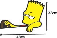 the simpsons character is leaning over to look at something in the distance with his hand