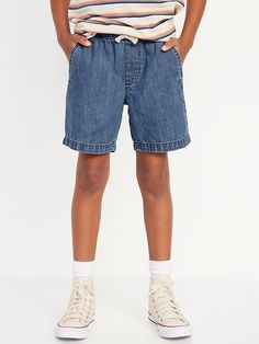 Saw this on Old Navy: Single Welt Pocket, Pull On Jeans, Jogger Shorts, Above Knee, Welt Pocket, Toddler Boys, Jean Shorts, Old Navy, Navy