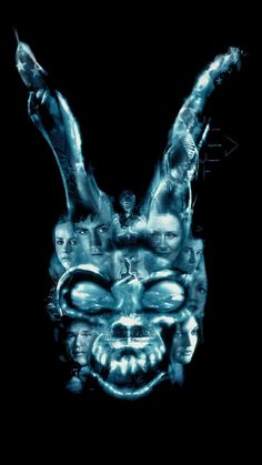 an image of a creepy bunny mask in the dark