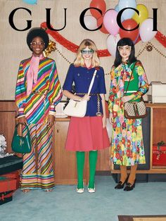 Vintage Gucci Ads, Anni 60 Aesthetic, Gucci Inspired Outfit Women, Gucci Portrait, Themed Party Outfits, Gucci Aesthetic, 70s Mode, Pietro Lombardi, Gucci Clothes