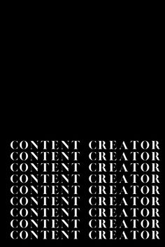 an image of the word content creation on a black background with white text below it