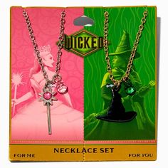 Wicked™ Claire's Exclusive Best Friends Necklace Set - 2 Pack Wicked Merch, Ladybug Toys, Bella Necklace, Barbie Hacks, Best Friends Necklace, Wicked Movie, Twilight Bella, Friends Necklace, Wicked Musical