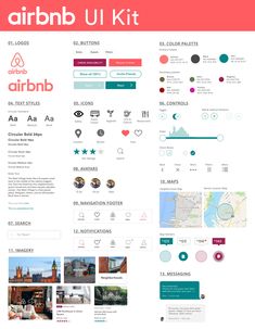 the airbn ui kit is designed to look like it has many different things on it