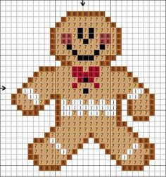 a cross stitch pattern with a teddy bear on it's chest and the words, `