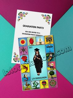 a graduation party brochure with pictures of graduates