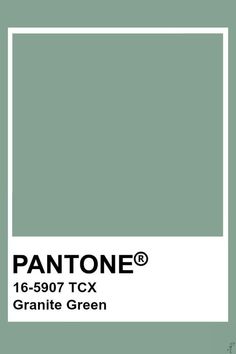 pantone's green paint is shown with the words granite green in white letters