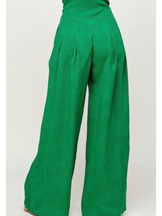 These are solid blue, wide leg pants• High Waisted•side zipper•waist belt attached•pockets •100% polyester Can be dressed up or down. Snug fit. If hippy size up. Spring High Waist Belted Wide Leg Pants, Spring Wide-leg Belted Bottoms, Belted Wide-leg Pants For Spring, Spring Solid Color Belted Wide Leg Pants, Belted Wide Leg Pants For Spring, Trendy Spring Wide Leg Pants With Belt Loops, Casual Wide Leg Belted Pants, Green Wide Leg Pants For Fall, Spring Wide Leg Trousers With Belt Loops