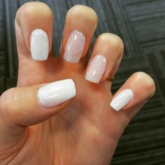 Sns White Nails, White Nails Sns, White Sns Nails, Sns Manicure, White Sns, Sns Colors, Summer Manicures, Nails Sns