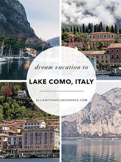 lake comoo, italy collage with text overlay