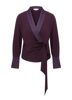 Women's clothing, Women Business Casual Blouses, Folds Women Tops,  Timeless Elegance, Night & Day  Long Sleeve Blouses, Medina Silk Fabric (%80 Polyester %20 Silk) Collar and Cuffs: Satin Fabric (%90 Polyester %10 Elastane) Purple, Red Sleeve Folds, Women Business Casual, Business Casual Blouse, Enjoy The Silence, Casual Bodysuit, Bodysuit Designs, Women Business, Blouse Models, Womens Business Casual