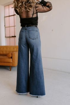 Classic Trouser Style Jean with front seam detail. Stretchy Trouser & keeps its shape! 35" inseam. Size up if in between sizes! Model is 5'7 & size 1/3, wearing size 26. SIZE 1 SIZE 3 SIZE 5 SIZE 7 SIZE 9 SIZE 11 SIZE 13 25" 26" 27" 28" 29" 30" 31" Spring Medium Wash Flare Jeans With Seam Detailing, Medium Wash Flare Jeans With Seam Detailing, Fitted Dark Wash Wide Leg Flare Jeans, Fitted Straight Leg Bottoms With Seam Detailing, Mid-rise Flare Jeans With Seam Detailing For Spring, Spring Mid-rise Flare Jeans With Seam Detailing, Dark Wash High Waist Bottoms With Seam Detailing, High Waist Dark Wash Bottoms With Seam Detailing, Fitted Medium Wash Pants