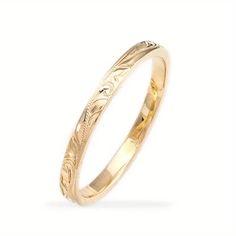 Kifinomult Elegáns Egyszerű 18K Arannyal Bevont Faragott Női - Temu Hungary Single Ring, Watches Women Fashion, Metal Rings, Fashion Online Shop, Online Fashion, All Fashion, Women Rings, Men's Clothing