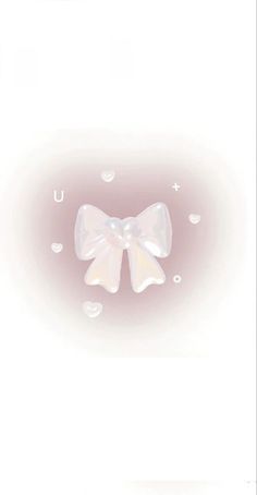 an image of a white bow with bubbles