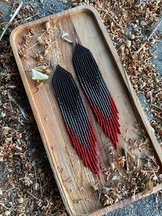 Silver red beaded earrings Shining Crystal earrings Evening seed bead earrings Long fringe Ombre earrings Gradient beadwork earring Dangle ♥𝑇ℎ𝑒 𝑝𝑎𝑡𝑡𝑒𝑟𝑛 𝑜𝑓 𝑡ℎ𝑖𝑠 𝑒𝑎𝑟𝑟𝑖𝑛𝑔 𝑖𝑠 𝑐𝑟𝑒𝑎𝑡𝑒𝑑 𝑏𝑦 𝐾𝑎𝑍𝑒𝐵𝑒𝑎𝑑𝐽𝑒𝑤𝑒𝑙𝑟𝑦 ♥𝑀𝑎𝑑𝑒 𝑢𝑠𝑖𝑛𝑔 𝑓𝑟𝑒𝑒ℎ𝑎𝑛𝑑 𝑏𝑒𝑎𝑑𝑖𝑛𝑔 𝑤𝑜𝑣𝑒𝑛 𝑡𝑒𝑐ℎ𝑛𝑖𝑞𝑢𝑒𝑠 𝑤𝑖𝑡ℎ 𝑠𝑡𝑟𝑜𝑛𝑔 𝑠𝑦𝑛𝑡ℎ𝑒𝑡𝑖𝑐 𝑡ℎ𝑟𝑒𝑎𝑑. ♥𝑇ℎ𝑒 𝑠𝑖𝑧𝑒 𝑜𝑓 𝑡ℎ𝑒 𝑠𝑒𝑒𝑑 𝑏𝑒𝑎𝑑𝑠 𝑢𝑠𝑒𝑑 𝑖𝑠 2 𝑚𝑖𝑙𝑙𝑖𝑚𝑒𝑡𝑒𝑟𝑠 𝑎𝑛𝑑 𝑏𝑒𝑎𝑑𝑠 𝑎𝑟𝑒 ℎ𝑖𝑔ℎ 𝑞𝑢𝑎𝑙𝑖𝑓𝑖𝑒𝑑. ♥𝐴𝑙𝑙 𝑡ℎ𝑒 ℎ𝑜𝑜𝑘𝑠 𝑢𝑠𝑒𝑑 𝑖𝑛 𝑜𝑢𝑟 𝑗𝑒𝑤𝑒𝑙𝑟𝑦 𝑎𝑟𝑒 24 𝑘 𝑔𝑜𝑙𝑑 𝑝𝑙𝑎𝑡𝑒𝑑 𝑎𝑛𝑑 ℎ𝑦𝑝𝑜𝑎𝑙𝑙𝑒𝑟𝑔𝑒𝑛𝑖𝑐. ♥𝑇ℎ𝑒𝑠𝑒 𝑎𝑟𝑒 𝑣𝑒𝑟𝑦 𝑙𝑖𝑔ℎ𝑡 𝑒𝑎𝑟𝑟𝑖𝑛𝑔𝑠 𝑡ℎ𝑎𝑡 𝑦𝑜𝑢 𝑐𝑎𝑛 𝑤𝑒𝑎𝑟 𝑎𝑙𝑙 𝑑𝑎𝑦 𝑤𝑖𝑡ℎ𝑜𝑢𝑡 ℎ𝑢𝑟𝑡𝑖𝑛𝑔 𝑦𝑜𝑢𝑟 𝑒𝑎𝑟! The onl Red Beaded Earrings, Ombre Earrings, Boho Style Earrings, Earring Dangle, Multicolor Earrings, Nature Earrings, Beaded Tassel Earrings, Light Earrings, Long Fringe