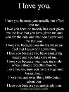 a poem that says i love you with an image of the words above it and below it