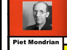 an image of a man with glasses in front of a book cover that reads, the life and times of piet mondrian