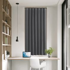 NICETOWN Blackout Door Curtains for Doorway Privacy, Accordion Closet Curtains for Door, Thermal Insulated Temporary Door Cover Room Divider Curtain, 1 Panel, Grey The door curtain is an elegant and durable folding door curtain that is designed with multiple features to enhance its functionality, design, and care. One unique feature of this closet door curtain is its accordion-style pleated folds, which give it a neat pinch pleat look. This door curtain exudes elegance and sophistication, making Fabric Accordian Door, Curtain Closet Doors, Closet Doors Sliding, Door Curtains Bedroom, Door Curtains Kitchen, Curtain Closet, Blackout Curtains Living Room, Temporary Door, Curtains For Closet Doors