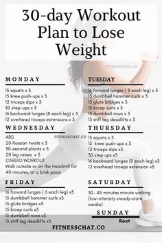 Weekly Gym Workouts, Day Workout Plan, 30 Day Workout Plan, Gym Workout Plan For Women, Full Body Workout Routine, Weekly Workout Plans, Workout Plan For Beginners, 30 Day Fitness