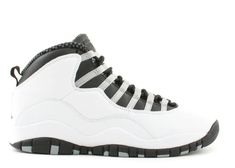 Air Jordan 10 Retro 'Steel' 2005 Jordans Red, Jordan Retro 10, Air Jordan 10, Black And White Trainers, Sneakers Jordans, Jordan Shoes Retro, Buy Jordans, Flight Club, Jordan 10