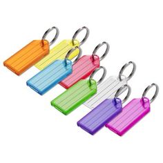 Durable colorful, transparent tags can be used for more than just car keys. Use them on your luggage for travel or label special-packages. The lined paper tags makes it easy to label and slides into key tag easily. Color: Combination Pack. Gender: unisex. Age Group: adult. Key Tags, Small Jars, Vintage Electronics, Paper Tags, Split Ring, Display Boxes, Lined Paper, Car Keys, Card Box