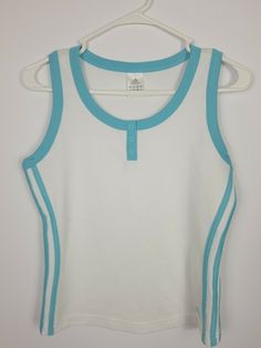 Adidas Womens Sleeveless Athletic Tank Top White Blue Small Medium 3 Stripes. Condition is Pre-owned. Adidas Sporty Sleeveless Tank Top, Adidas Sleeveless Sports Tank Top, Adidas Sleeveless Tank Top For Sports, Adidas Sleeveless Fitted Tank Top, Adidas Fitted Sleeveless Tank Top, Fitted Sleeveless Adidas Tank Top, Adidas Blue Sleeveless Top, Adidas Sporty Cotton Tank Top, Adidas Tank Top