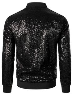 This Men's Sequin Long Sleeve Bomber Jacket is perfect for any occasion. Crafted from high-quality materials, it is designed with a sequin finish to add a touch of glamour to your outfit. It's lightweight and breathable to ensure maximum comfort while keeping you warm. 100% Polyester Imported Zipper closure\ SIZE NECK CHEST WAIST SLEEVE S 14-14½″ 34-36″ 28-30″ 32-33″ M 15-15½″ 38-40″ 32-34″ 33-34″ L 16-16½″ 42-44″ 36-38″ 34-35″ XL 17-17½″ 46-48″ 40-42″ 35-36″ 2XL 18-18½″ 50-52″ 44-46″ 36-37″ 3XL Winter Knit Hats, Winter Knits, Mens Sandals, Black Sequins, Sunglass Frames, This Man, Boots Men, Your Outfit, Knitted Hats