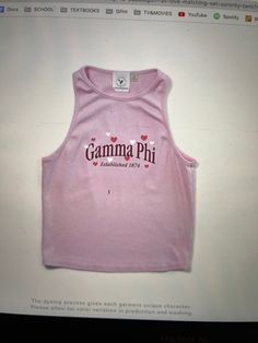 Cute Crew Neck Tank Top With Letter Print, Cute Sleeveless Tops With Letter Print, Cute Sleeveless Letter Print Tops, Casual Pink Letter Print Tank Top, Casual Pink Tank Top With Letter Print, Cute Pink Letter Print Tank Top, Pink Letter Print Tank Top, Spring Pink Letter Print Tank Top, Cute Sleeveless Crop Top With Letter Print