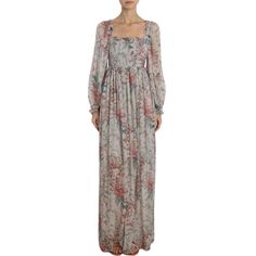 This silk-crepon 'Bayou' maxi dress is partially lined to showcase the pretty floral print and has flexible shirring along the ruffle-trimmed bodice which defines the loose silhouette.Multicolored silk-creponSquare neckBlouson sleevesShirred bodiceConcealed zip fastening along back100% silkDry clean Feminine Flowy Silk Maxi Dress, Feminine Silk Chiffon Maxi Dress, Floor-length Silk Chiffon Maxi Dress With Floral Print, Floor-length Floral Print Silk Chiffon Maxi Dress, Floral Print Silk Chiffon Floor-length Maxi Dress, Flowy Smocked Bodice Maxi Dress For Evening, Flowy Maxi Dress With Smocked Bodice For Evening, Daywear Silk Chiffon Dress With Ruffles, Spring Evening Maxi Dress With Smocked Bodice