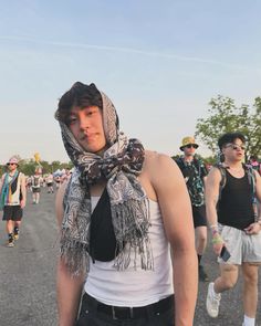 Mens outfit inspiration |  Link for Earbuds: https://amzn.to/3zzbfKj Link for Pashmina: https://amzn.to/3XMS2yR Link for Fanny pack: https://amzn.to/4cp9KwK Rave Scarf Outfit, Pashmina Outfit Festival, Rave Outfits Men Edm, Rave Fits For Guys, Mens Festival Outfits, Male Rave Outfits, Pashmina Rave