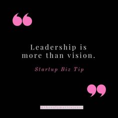 a black background with pink bubbles and a quote that says, leaders are more than vision