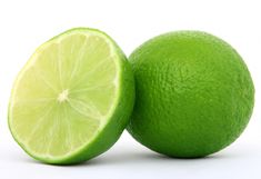 two limes with one cut in half