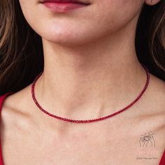 This red spinel dainty choker is fun and easy to wear and match with any outfit. They can express your style, mood, or personality in a subtle and charming way. It is perfect for anyone who loves minimalist style, natural stones. It is a unique and meaningful gift for yourself or someone special. You can wear it by itself or mix it with other necklaces for a fun and trendy look. If you have a large demand of the stone beads or necklace, please feel free to contact us for details. - Material : ab Trendy Red Beaded Choker Necklace, Trendy Red Round Bead Necklaces, Trendy Red Necklaces With Round Beads, Trendy Red Round Beads Necklace, Trendy Red Choker Necklace, Red Adjustable Dainty Necklace, Adjustable Red Dainty Necklace, Red Dainty Adjustable Necklace, Trendy Red Beaded Necklace For Party