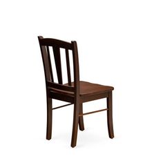 a wooden chair on a white background