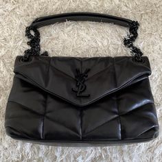 Authentic Ysl Puffer Small Lambskin Bag 6.6"H X 11.3"W X 4.3"D Includes: Original Dust Bag And The Card Bags Ysl, Saint Laurent Bags, Yves Saint Laurent Bags, Ysl Bag, Yves Saint Laurent, 3 D, Saint Laurent, Puffer, Dust Bag