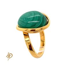 Ring with Malachite Our ring will be perfect for all fingers, because it is adjustable. It is open from one side, therefore it is possible to change its size a little. Standard size is set around US 6,5 size, but You could make it bigger up to US size 8. Bigger sizes makes a small gap between malachite and the end of a ring. Please write in Direct Message which size do you need, so I can set it properly before shipment. Malachite's been used as a gemstone / material for sculptures for thousands Adjustable Oval Emerald Rings, Green Malachite Rings With Polished Finish, Adjustable Yellow Gold Emerald Ring, Malachite Rings Suitable For Gifts, Adjustable Green Jewelry With Polished Finish, Yellow Gold Malachite Ring Gift, Malachite Rings As Gifts, Formal Malachite Gemstone Rings, Malachite Rings Gift