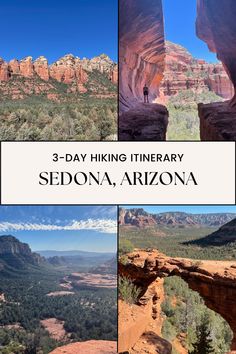 the three day hiking itinerary sedona, arizona