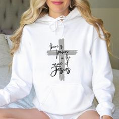 Available In Unisex Xs, S, M, L, Xl, And Xxl. Just Place An Order And Message Your Size After! ""Jesus"" Hoodie - Faith And Spirituality Apparel Embrace Your Faith With Our ""Jesus"" Hoodie! This Comfortable Hoodie Features A Powerful Message That Reflects Your Beliefs, Making It Perfect For Everyday Wear Or Religious Gatherings. It's An Ideal Gift For Christians, Helping To Spread Love And Positivity. Material: 100% Cotton Made To Order With High-Quality Print. Available In White And Black Church Tshirts, Christian Shirts Designs, Bible Verse Coloring, Youth Hoodies, Spiritual Gifts, Cozy Corner, Spread Love, Religious Gifts, Christian Shirts