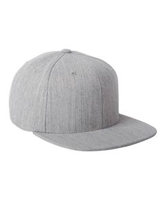 Adult Wool Blend Snapback Cap - HEATHER GREY - OS | Flexfit Adult Wool Blend Snapback Cap in Heather Grey Flat Bill Hats, Blank Apparel, Everyday Accessories, Men Fits, Custom Hats, Tech Design, Snapback Cap, Snapback Hats, Hat Fashion