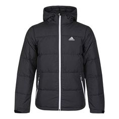 Adidas Casual Sports Stay Warm hooded down Jacket Black GF0063 (Down/Men's) Adidas Casual, Down Jacket, Stay Warm, Adidas Jacket, Bmw, Adidas, Sports, Sneakers, Black