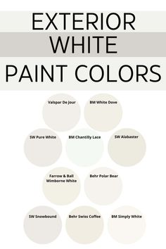 the color scheme for white paint colors