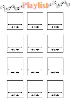 music worksheet for kids to practice the playlist with musical notes on it