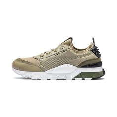 Style: 369601-04 Color: Green Gender: Mens Green Puma Sneakers With Round Toe, Green Leather Puma Sneakers, Casual Puma Sneakers For Outdoor, Casual Green Puma Sneakers, Green Puma Sneakers For Jogging, Modern Puma Sneakers With Round Toe, Outdoor Lace-up Puma Sneakers, Puma Rs, Puma Shoes