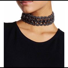 Beautiful Choker A Definite Eye Catcher By Your Favorite Eye Candy Los Angles! Dazzle And Shine ! Elegant Black Formal Choker, Black Choker For Night Out, Black Rhinestone Party Choker, Party Black Rhinestone Choker, Party Black Choker With Rhinestones, Black Metal Choker For Party, Party Black Metal Choker, Party Metal Choker In Black, Elegant Black Rhinestone Choker