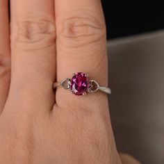 Ruby Ring Wedding Ring Solitaire Ring Oval Cut Red Gemstone | Etsy Solitaire Ring Oval, Rings Multiple, Wedding Ring Solitaire, Red Gemstone Ring, Gold Anniversary Rings, Alexandrite Ring, Wedding Rings Solitaire, Red Gemstones, Ring Oval