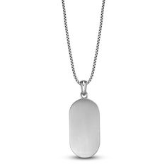 This intriguing necklace features natural mother-of-pearl and natural black spinels. Stainless steel Antique-finished patterned stripes Natural mother-of-pearl and black spinel 24-inch box chain with lobster clasp Silver Oval Box Chain Necklace, Silver Oval Necklace With Box Chain, Silver Necklace With Oval Pendant And Box Chain, Elegant Rectangular Pendant Necklace For Memorial, Elegant White Gold Dog Tag Necklace, Elegant Memorial Rectangular Pendant Necklace, Polished Finish Oval Necklace For Memorial, Classic Necklace For Memorial With Polished Finish, Classic Necklace With Polished Finish For Memorial