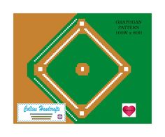 an image of a cross stitch pattern for a baseball diamond