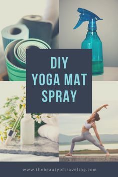 DIY yoga mat spray made with natural antibacterial ingredientsThis simple mat cleaner is a great way to clean your yoga mat at home. Diy Beyblade, Yoga Mat Diy, Beyblade Stadium, Clean Ears