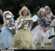 several children dressed up as princesses in costume