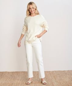 Saturday Sweatshirt Cream Pair this with our matching Saturday Sweatpant for a look that's cozy from head to toe. With a perfectly lived-in feel that rivals that of your most-loved sweatshirt, this one is the ultimate closet staple. Our best-selling sweatshirt boasts a new fabrication that makes every wear a dream. 78% cotton, 22% viscose. Made in USA. This unique French terry is based on a vintage Japanese fabric that boasts a looser knit for an ultra-soft feel. Cotton blend French terry is ult Jenni Kayne, Fabulous Fabrics, Closet Staples, Japanese Fabric, Mom Style, Cozy Sweaters, Vintage Japanese, A Dream, French Terry